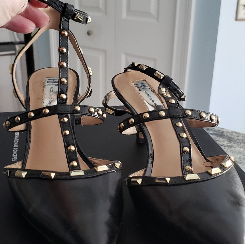 Studded Black Women's Shoes